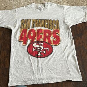 VTG single stitch heather grey size XL San Francisco 49ERS on Official Fan tag